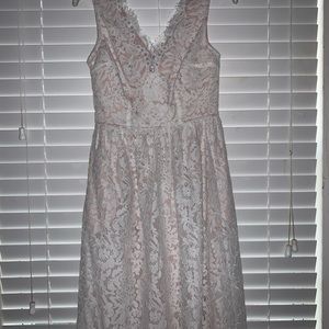 Lulus lace dress with nude underlay